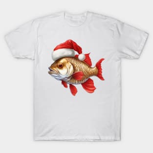 Santa Gold Fish T-Shirt